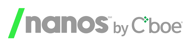 Nanos by Cboe Logo Grey